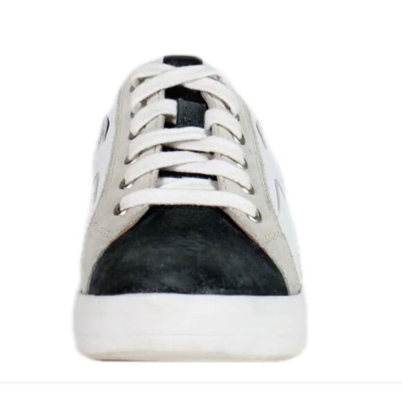 DIBA TRUE Yuli Ana Sneaker in White and Black Leather, Size 11, New in Box - Picture 3 of 16